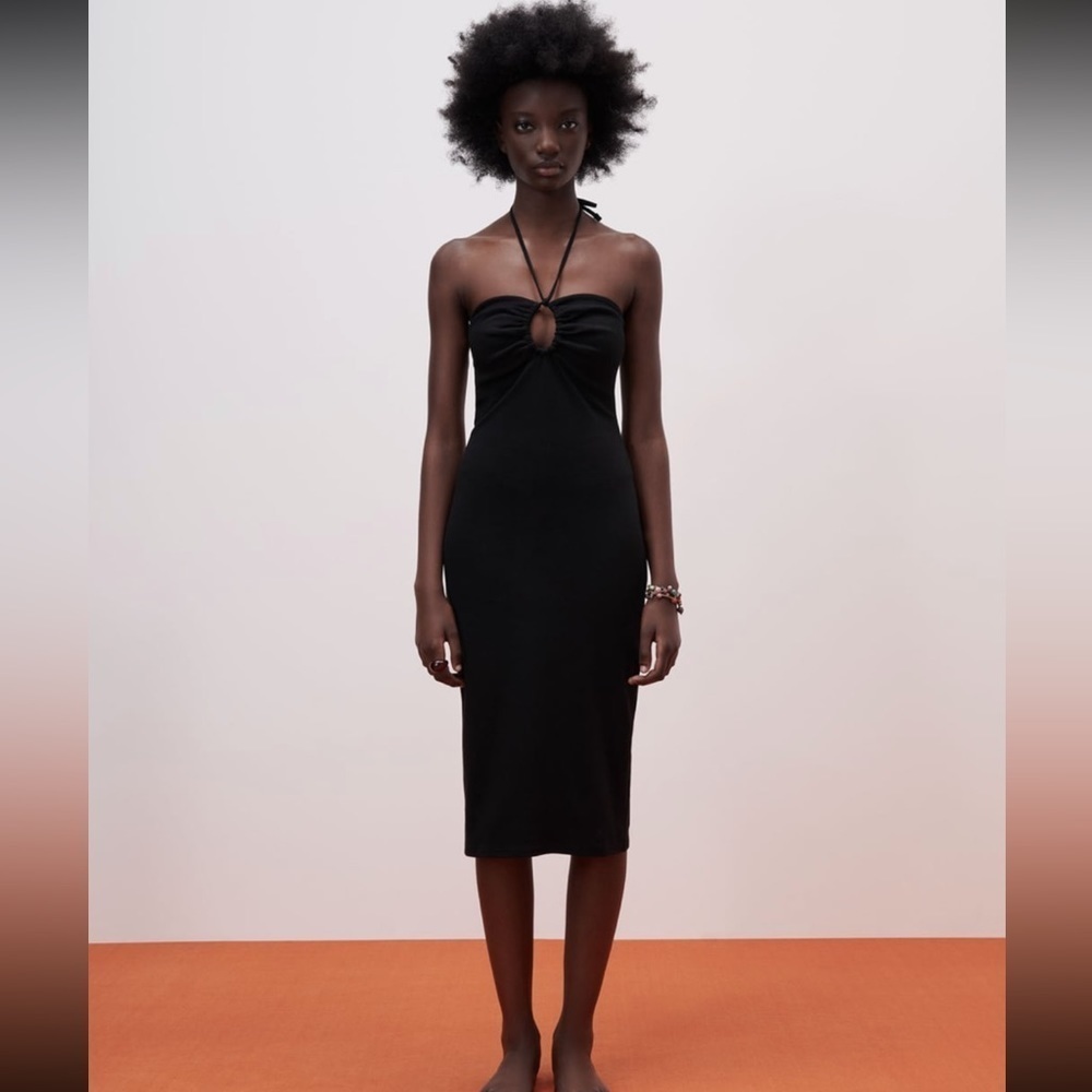 ZARA Cut Out Midi Dress